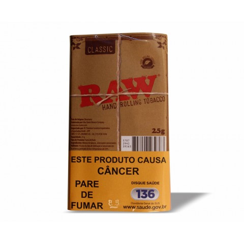 Tabaco/Fumo Raw Classic - Para Cigarro